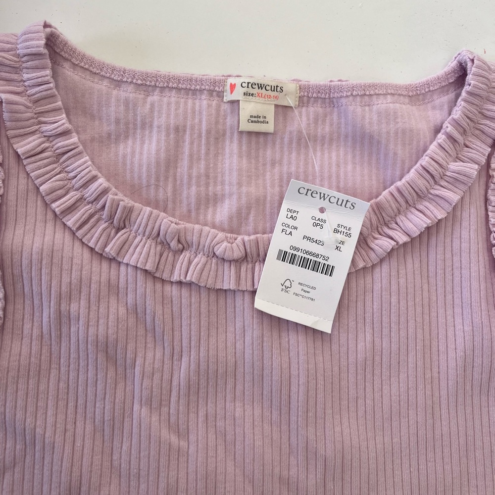 J. Crew girls ruffled tank top